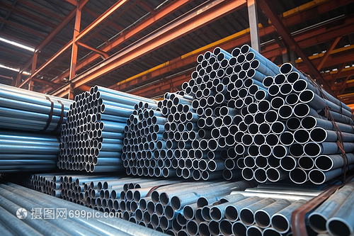 工厂仓库中的钢管堆存与管理